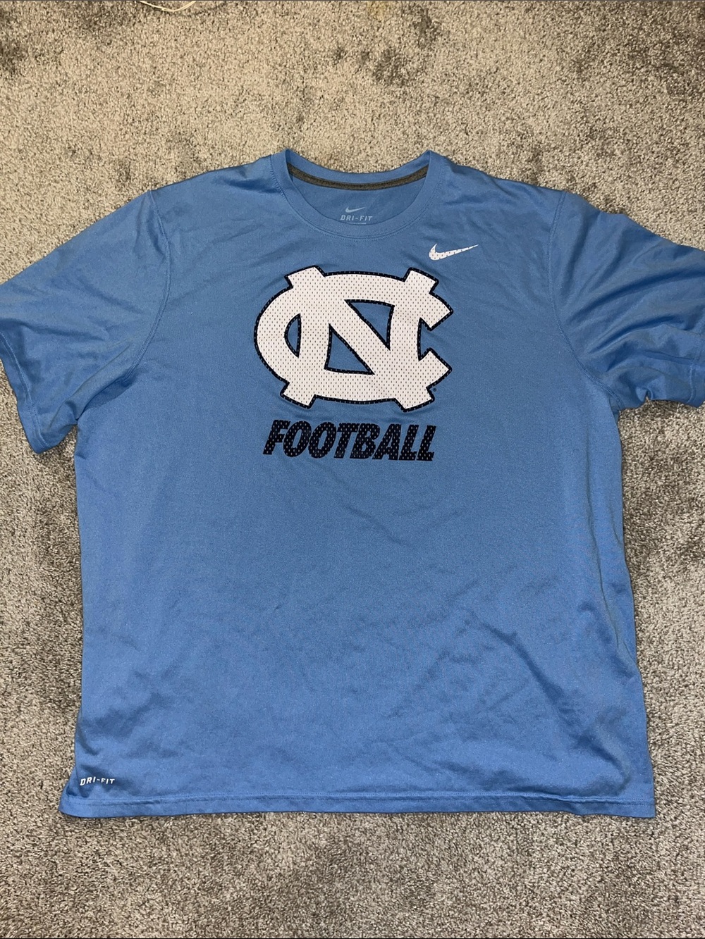 Nike UNC North Carolina Tar Heels  Football Practice Work Out Gym T Shirt XXL